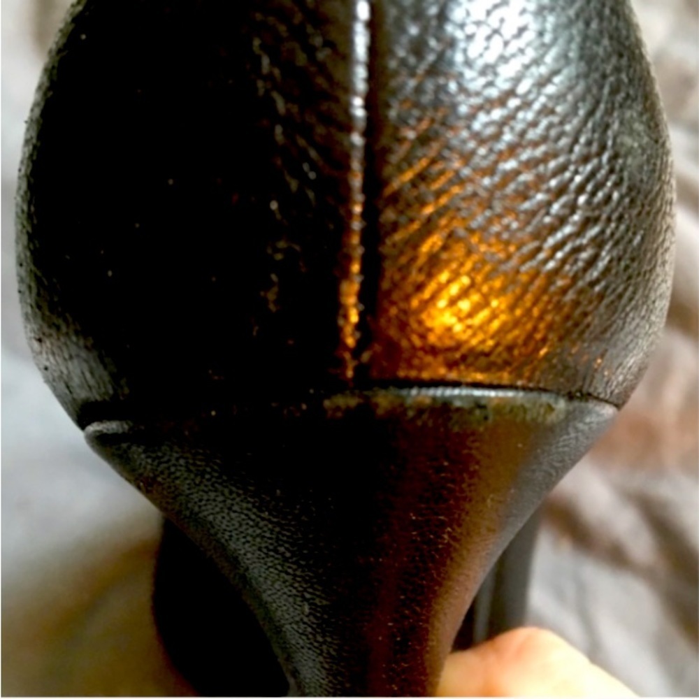 ALEXANDER MCQUEEN BLACK LEATHER GOLD DIAMOND SKULL Vintage Heels Pump Stilettos - Picture 8 of 8